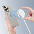 Ładowarka Tech-Protect QI15W-A33 indukcyjna z MagSafe i podstawką z kablem USB-A / USB-C - biała