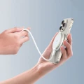 Ładowarka Tech-Protect QI15W-A33 indukcyjna z MagSafe i podstawką z kablem USB-A / USB-C - biała