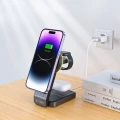 Ładowarka Tech-Protect QI15W-A28 indukcyjna MagSafe 3w1 ze stojakiem na smartfon / Apple Watch / AirPods - czarna