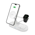 Ładowarka bezprzewodowa Tech-Protect QI15W-A41 3w1 z MagSafe do urządzeń Apple - biała