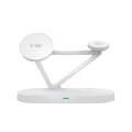 Ładowarka bezprzewodowa Tech-Protect QI15W-A41 3w1 z MagSafe do urządzeń Apple - biała
