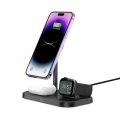 Ładowarka Tech-Protect QI15W-A22 indukcyjna MagSafe ze stojakiem 3w1 MagSafe na smartfon / Apple Watch / AirPods - czarna