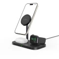 Ładowarka Tech-Protect QI15W-A22 indukcyjna MagSafe ze stojakiem 3w1 MagSafe na smartfon / Apple Watch / AirPods - czarna