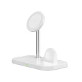 Ładowarka Tech-Protect QI15W-A22 indukcyjna MagSafe ze stojakiem 3w1 MagSafe na smartfon / Apple Watch / AirPods - biała
