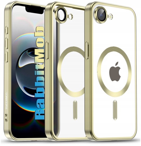 Etui RabbitMob do iPhone 16e do MagSafe Ochrona Aparatów | Elite Frame Case Złote