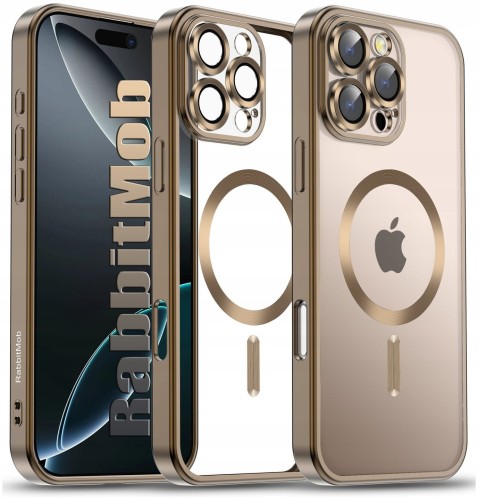 Etui RabbitMob do iPhone 16 Pro Max  do MagSafe Ochrona Aparatów | Elite Frame Case Tytan Pustynny