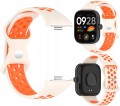 Pasek Sportowy RabbitMob do Xiaomi Redmi Watch 4/5/6 | Mi Band 8 Pro/9 Pro | Kremowo-Pomarańczowy