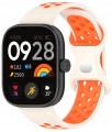 Pasek Sportowy RabbitMob do Xiaomi Redmi Watch 4/5/6 | Mi Band 8 Pro/9 Pro | Kremowo-Pomarańczowy