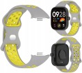 Pasek Sportowy RabbitMob do Xiaomi Redmi Watch 4/5/6 | Mi Band 8 Pro/9 Pro | Szaro-Żółty 