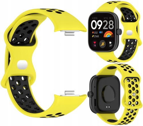 Pasek Sportowy RabbitMob do Xiaomi Redmi Watch 4/5/6 | Mi Band 8 Pro/9 Pro | Żółto-Czarny