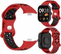 Pasek Sportowy RabbitMob do Xiaomi Redmi Watch 4/5/6 | Mi Band 8 Pro/9 Pro | Czerwono-Czarny
