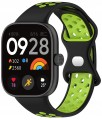 Pasek Sportowy RabbitMob do Xiaomi Redmi Watch 4/5/6 | Mi Band 8 Pro/9 Pro | Czarno-Zielony