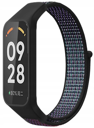 Pasek Nylonowy RabbitMob do Xiaomi Mi Band 8 Active/Redmi Smart Band 2 | Winogronowy