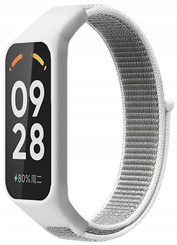 Pasek Nylonowy RabbitMob do Xiaomi Mi Band 8 Active/Redmi Smart Band 2 | Biały