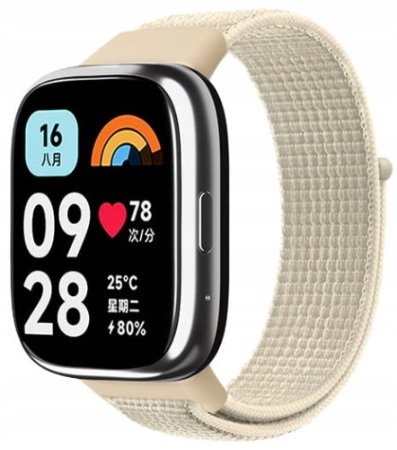 Pasek opaska Nylonowa RabbitMob do Xiaomi Redmi Watch 3 Active | Jasny Beż