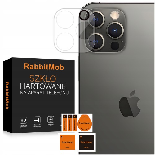 Szkło Hartowane 9H RabbitMob na Aparat do Apple iPhone 12 Pro Max