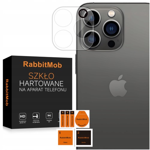 Szkło Hartowane 9H RabbitMob na Aparat do Apple iPhone 13 Pro / 13 Pro Max