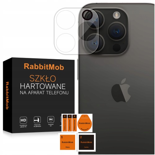 Szkło Hartowane 9H RabbitMob na Aparat do Apple iPhone 14 Pro / 14 Pro Max