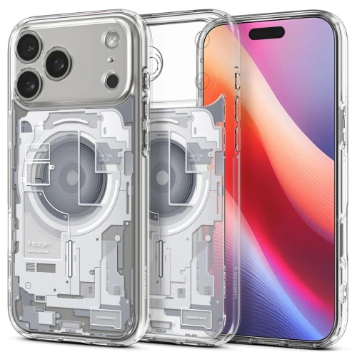 Etui Spigen Ultra Hybrid MagSafe na iPhone 17 Pro Zero One - białe