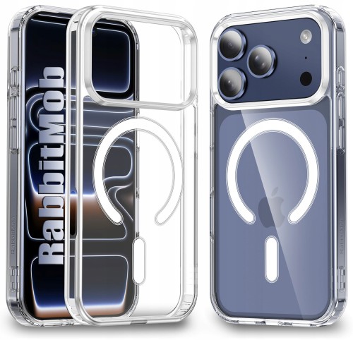Etui RabbitMob do iPhone 17 Pro do MagSafe Clear Case Wzmacniane Magnetyczne