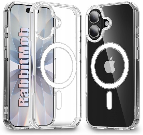 Etui RabbitMob do iPhone 17 do MagSafe Clear Case Wzmacniane Magnetyczne