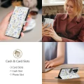 Etui Tech-Protect Wallet na Samsung Galaxy A26 5G / A17 4G / 5G - stokrotki z liśćmi
