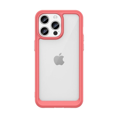ETUI WZMOCNIONE OUTER SPACE Z RAMKĄ DO IPHONE 15 PRO MAX - CZERWONE