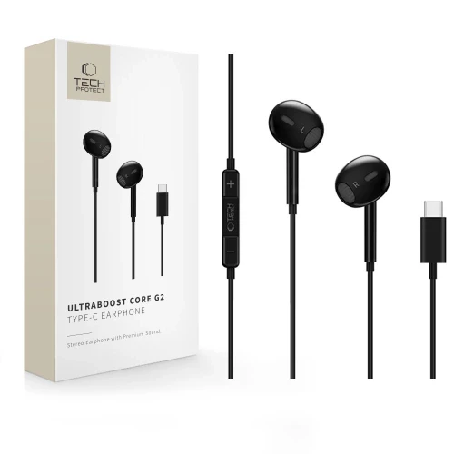 Słuchawki Tech-Protect Ultraboost Core G2 USB-C - czarne
