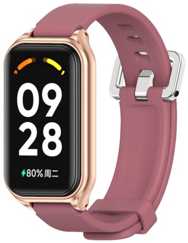 PASEK OPASKA Z ETUI DO XIAOMI REDMI SMART BAND 2 / MI BAND 8 ACTIVE - BORDOWY
