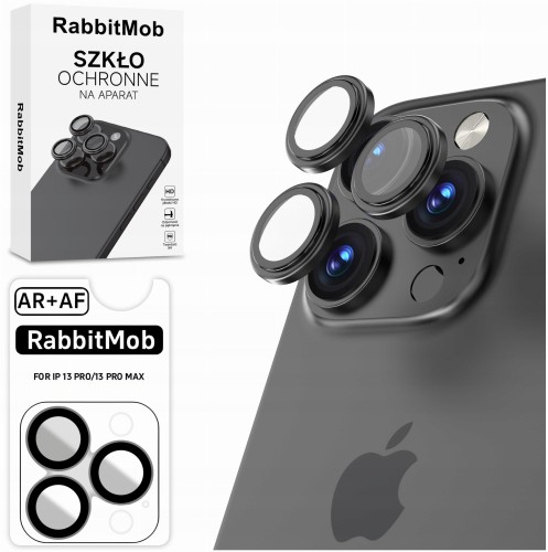 Szkło 9H RabbitMob na Aparat Tył 3D do iPhone 13 Pro / 13 Pro Max + Aplikator