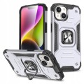 ETUI RING ARMOR PANCERNE Z RINGIEM DO IPHONE 15 PLUS - SREBRNE