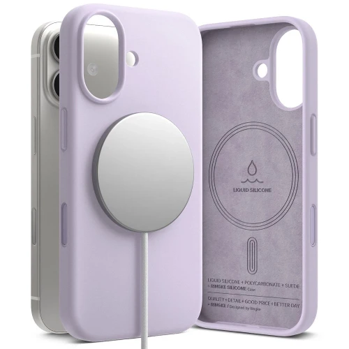 Etui Ringke Silicone Magnetic MagSafe na iPhone 17 - fioletowe