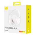 Słuchawki bezprzewodowe Baseus Bass 30 Max nauszne Bluetooth 5.3 - białe