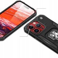 ETUI RING ARMOR PANCERNE Z RINGIEM DO IPHONE 15 PRO - CZARNE
