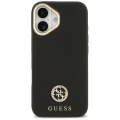 Etui Guess Grained Strass Logo MagSafe na iPhone 17 - czarne