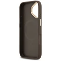 Etui Guess 4G Strass Logo & Big Strap Metal Buttons MagSafe na iPhone 17 - brązowe