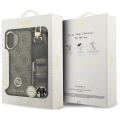 Etui Guess 4G Strass Logo & Big Strap Metal Buttons MagSafe na iPhone 17 - brązowe