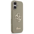 Etui Guess Silicone Big 4G Script na iPhone 17 - brązowe