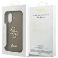 Etui Guess Silicone Big 4G Script na iPhone 17 - brązowe