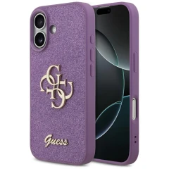 Etui Guess Fixed Glitter Big 4G na iPhone 17 - fioletowe