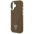 Etui Guess Triangle Logo MagSafe na iPhone 17 - brązowe