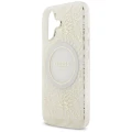 Etui Guess IML Flowers Electro Pearl Strap MagSafe na iPhone 17 - białe