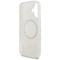 Etui Guess IML Flowers Electro Pearl Strap MagSafe na iPhone 17 - białe
