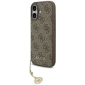Etui Guess 4G Charms Collection MagSafe na iPhone 17 - brązowe