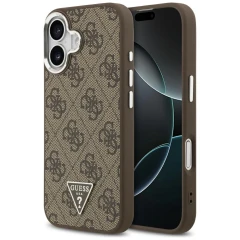 Etui Guess 4G Triangle Logo MagSafe na iPhone 17 - brązowe