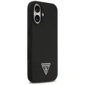Etui Guess Silicone Triangle Logo MagSafe do iPhone 17 - czarne
