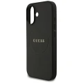 Etui Guess Grained Ring MagSafe do iPhone 17 - czarne