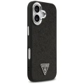 Etui Guess Glitter Triangle Logo MagSafe do iPhone 17 - czarne