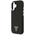 Etui Guess Glitter Triangle Logo MagSafe do iPhone 17 - czarne