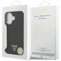 Etui Guess Glitter Triangle Logo MagSafe do iPhone 17 - czarne